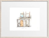 Atoboy,  New York City, Restaurant Watercolor Hand Drawing