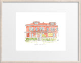 Dalida, San Francisco, Restaurant Watercolor Hand Drawing