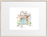 Freemans,  New York City, Restaurant Watercolor Hand Drawing