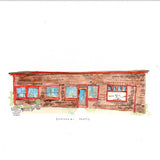 Kamonegi Seattle Watercolor Hand Drawing