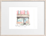 Miss Ada, Brooklyn, Restaurant Watercolor Hand Drawing