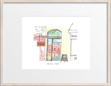 Off Alley, Columbia City, Seattle Watercolor Hand Drawing