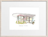 Paradisaea, San Diego, Restaurant Watercolor Hand Drawing