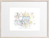 The Walrus and the Carpenter, Ballard, Seattle Watercolor Hand Drawing
