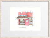 Win Son, Brooklyn, Restaurant Watercolor Hand Drawing