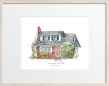 Customized Home Portrait Original Hand Drawing