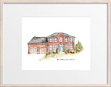 Customized Home Portrait Original Hand Drawing