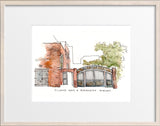 Original Hand Drawing - Pilsener Haus & Biergarten, Hoboken