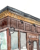 Original Hand Drawing - The Turtle Club, Hoboken
