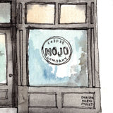 Original Hand Drawing - Mojo Coffee Company, Hoboken