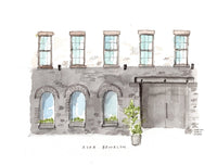 Aska, Brooklyn Height, Restaurant Watercolor Hand Drawing