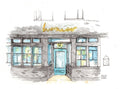 Homer, Beacon Hill, Seattle Watercolor Hand Drawing