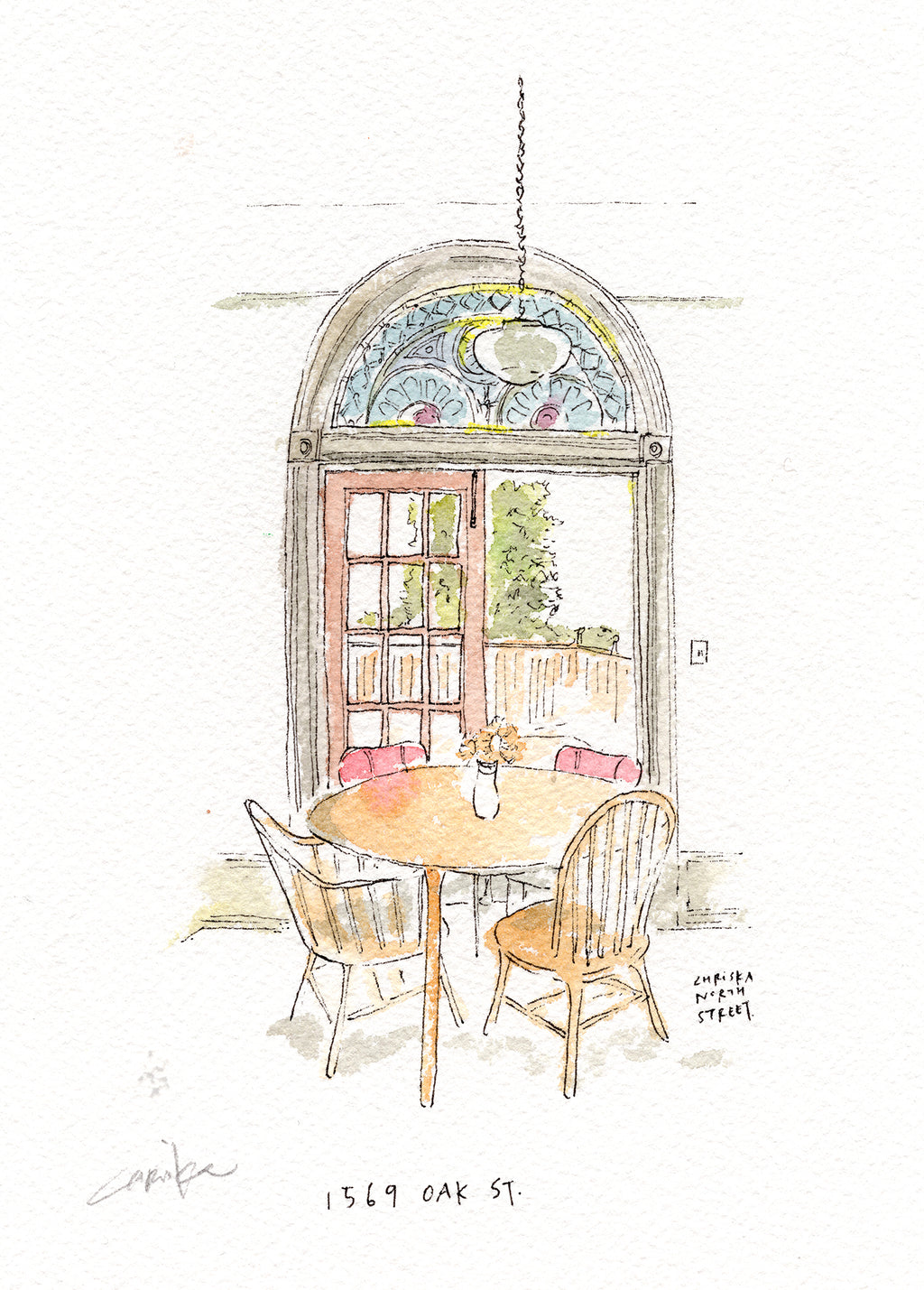 Customized Home/ Restaurant Portrait Original Hand Drawing (Interior)