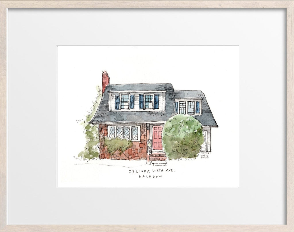 Customized Home Portrait Original Hand Drawing
