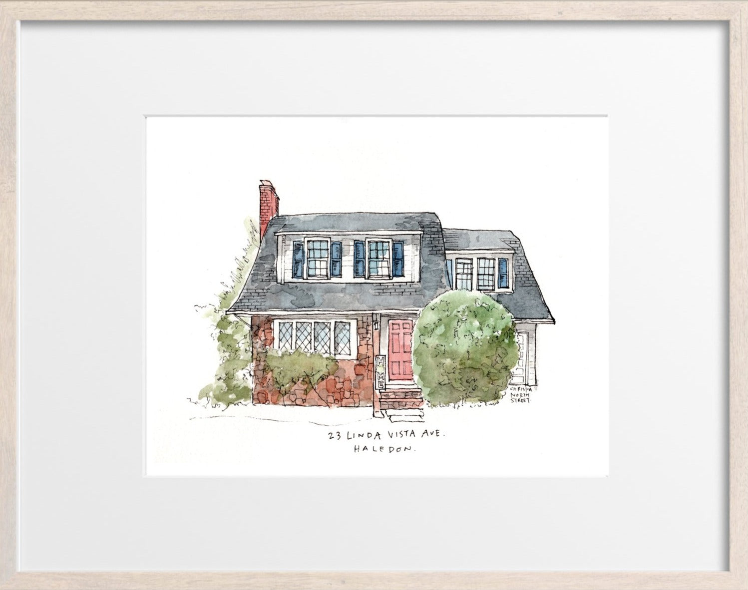 Customized Home Portrait Original Hand Drawing