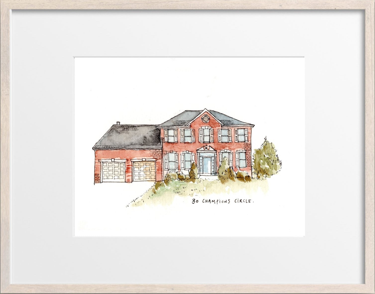 Customized Home Portrait Original Hand Drawing