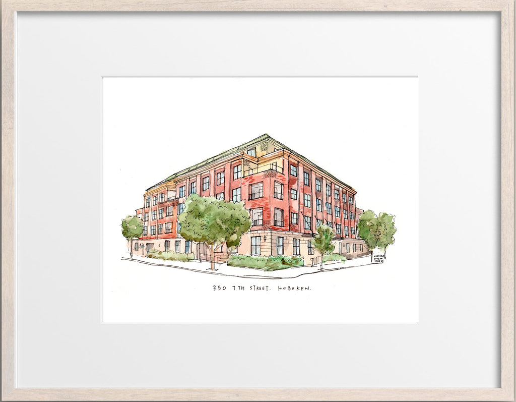 Customized Home Portrait Original Hand Drawing (Condo Building)
