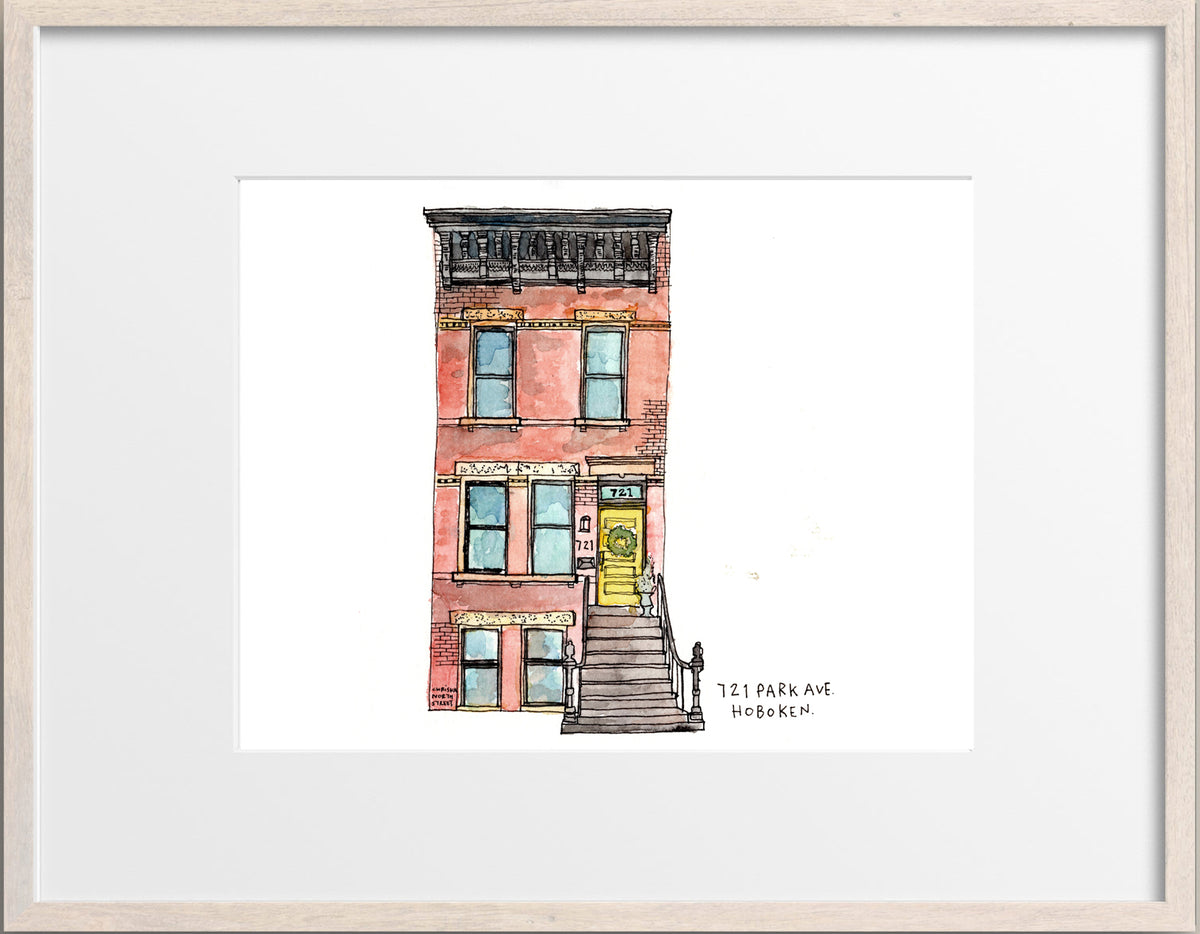 Customized Home Portrait Original Hand Drawing