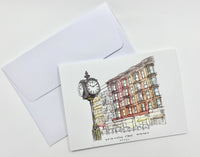 Hoboken Clock Note Card/ Greeting Card