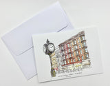 Hoboken Clock Note Card/ Greeting Card
