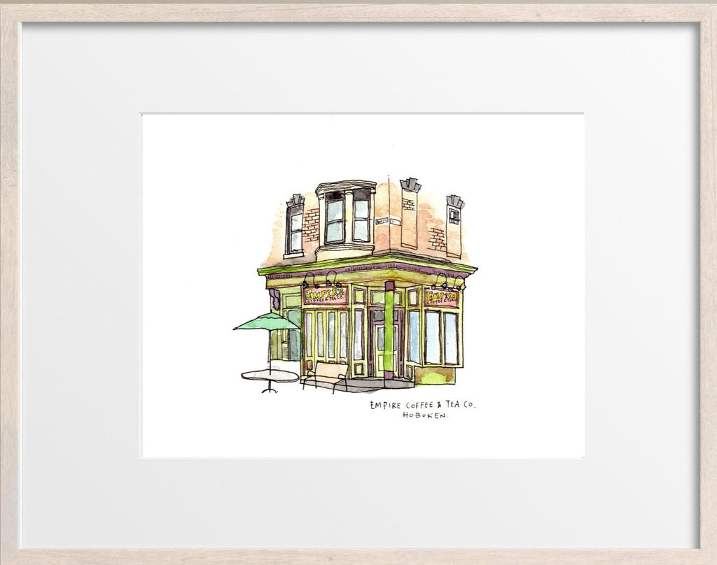 Original Hand Drawing - Empire Coffee & Tea Co, Hoboken