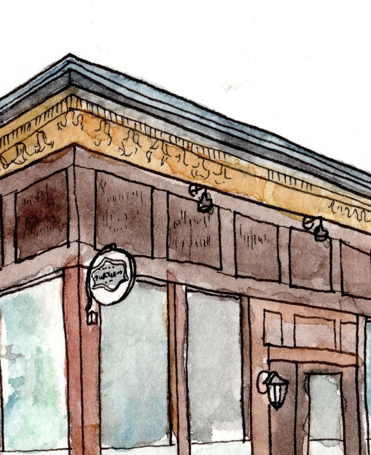 Original Hand Drawing - The Turtle Club, Hoboken