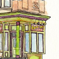 Original Hand Drawing - Empire Coffee & Tea Co, Hoboken