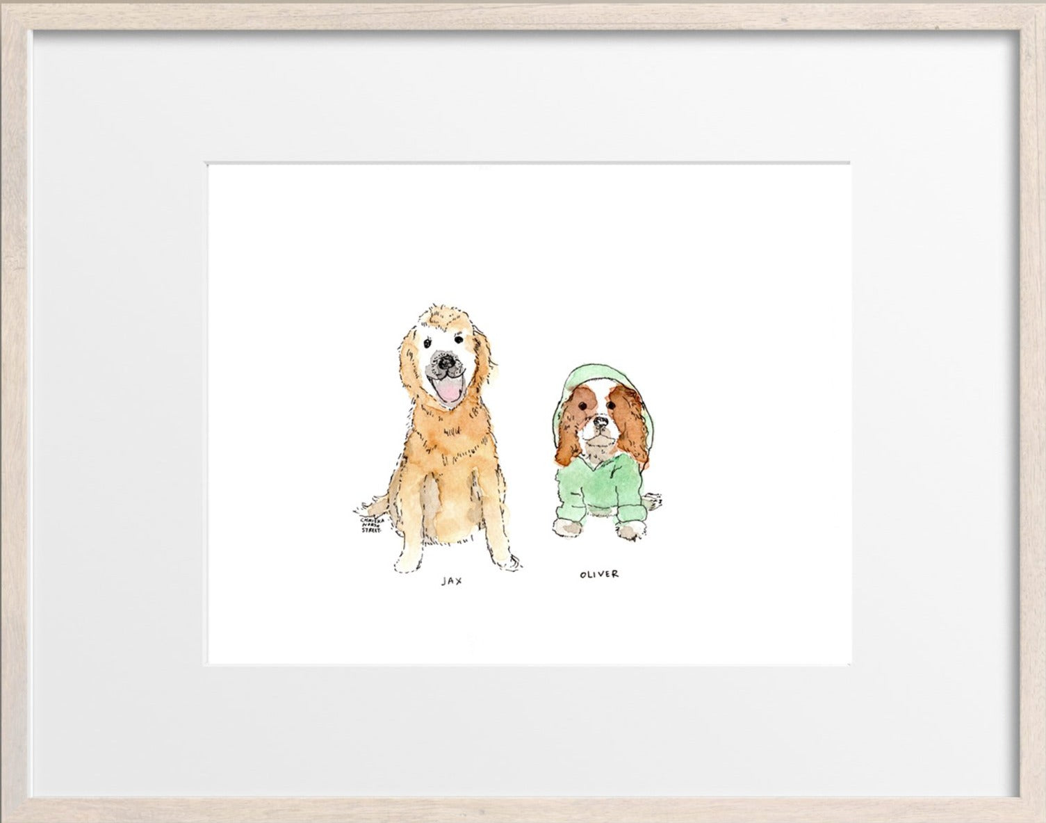 watercolor pet portrait 