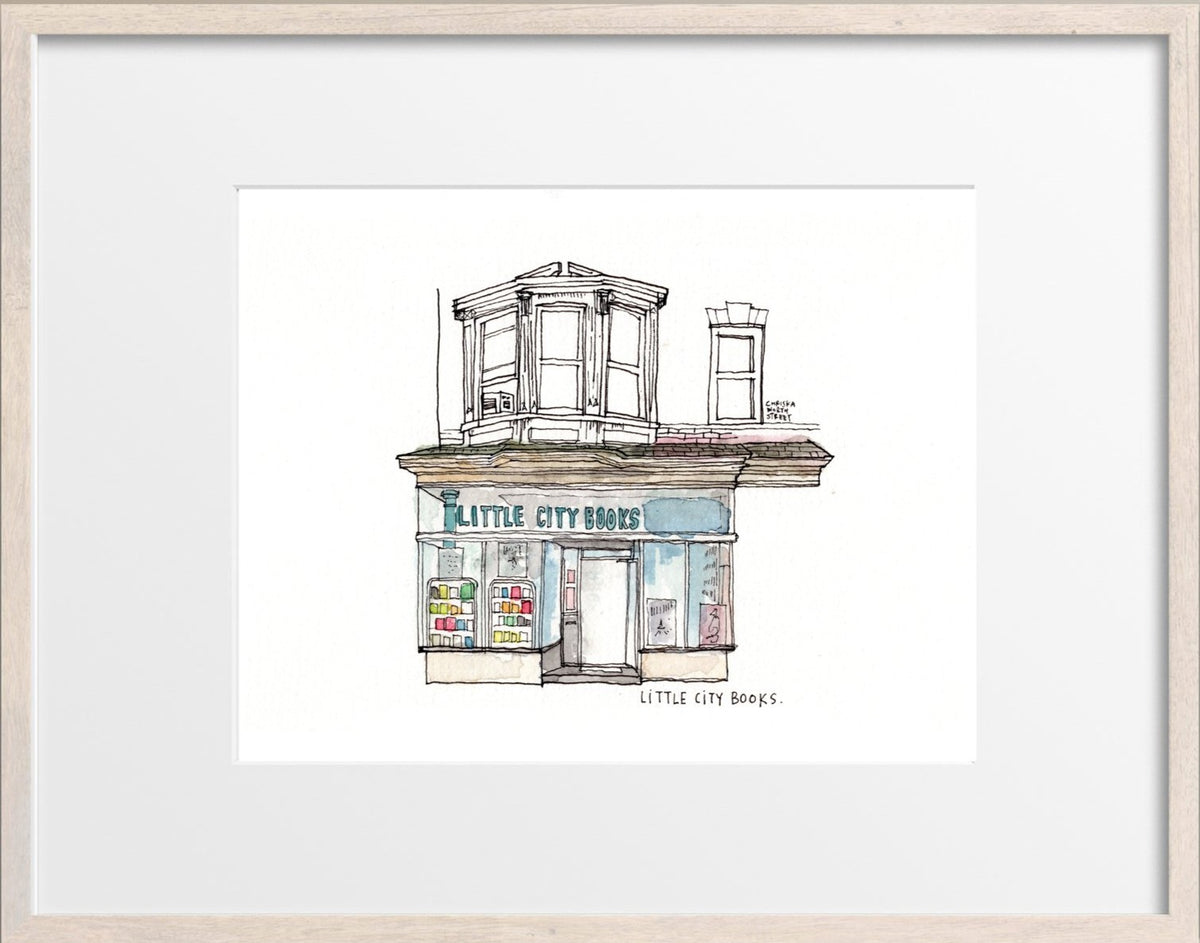 Original Hand Drawing - Little City Books, Hoboken