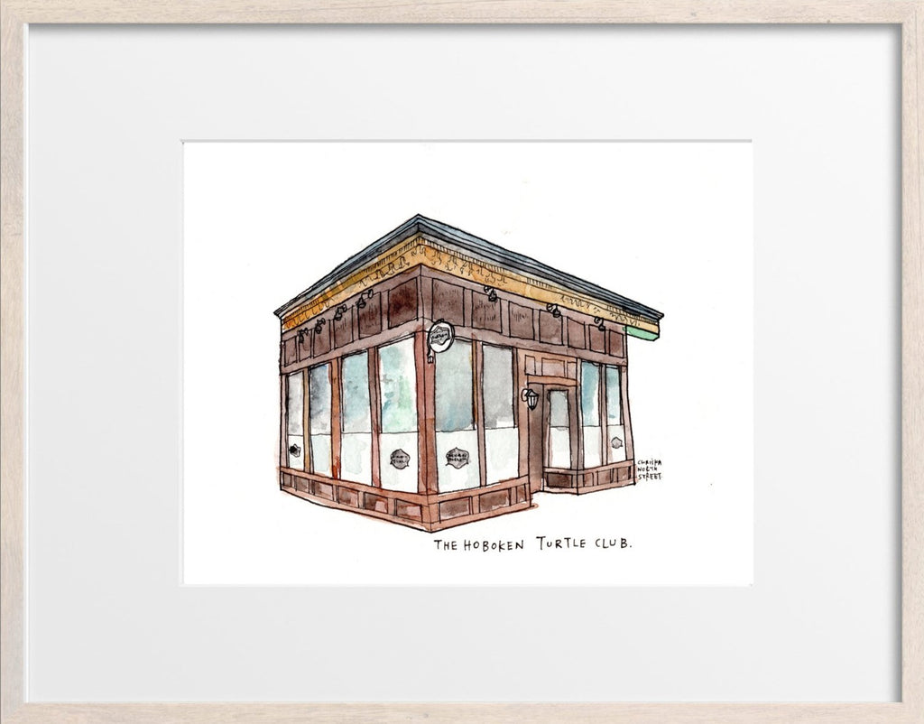 Original Hand Drawing - The Turtle Club, Hoboken